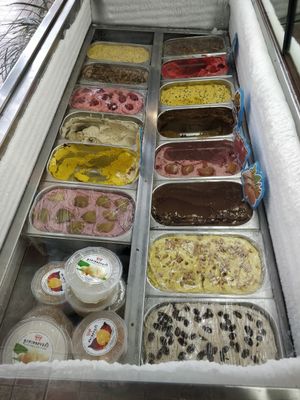 Ice cream. Only the passion fruits flavour is vegan at Italia Gusto in Phetchabun