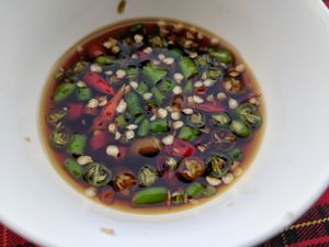 Freshly cut chilli at Rai Chanram in Phetchabun