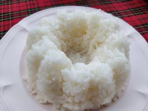 Plain white rice at Rai Chanram in Phetchabun