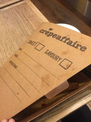   at Crepeaffaire in West London