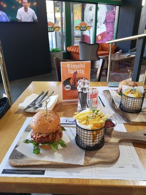 Korean style burger at Kaylee's in Johannesburg