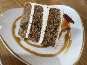 Three layer carrot cake  at Kaylee's in Johannesburg