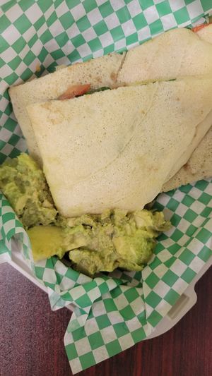 Savory crepe and guac at Java Juice Cafe in Flagstaff