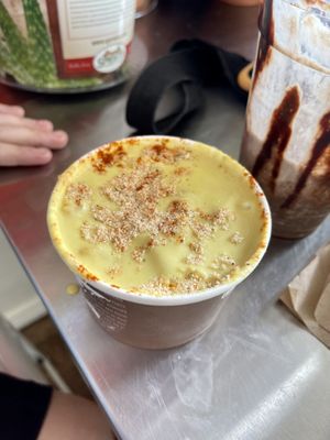 Small Mac and cheese - very saucy but good   at Java Juice Cafe in Flagstaff