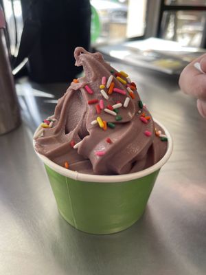 Small acai soft serve - SO good   at Java Juice Cafe in Flagstaff