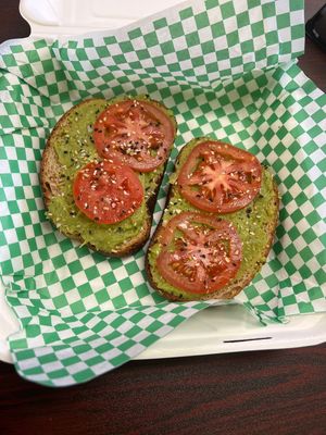 Avocado toast   at Java Juice Cafe in Flagstaff