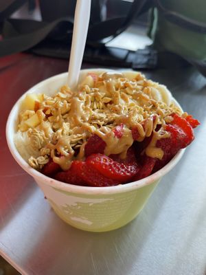 Large pb & j acai bowl  at Java Juice Cafe in Flagstaff