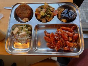 Lots of protein   at Dhaba Beas - Sokolovska in Prague