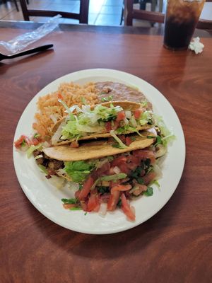 Vegan taco plate. at Cruz Tacos in Murrieta