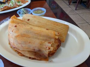 Vegan tamales are huge and delicious at Cruz Tacos in Murrieta