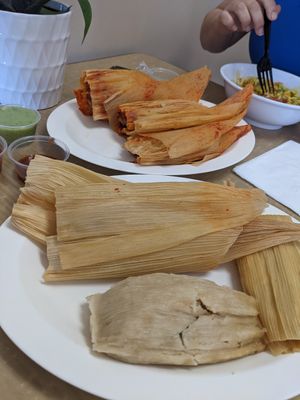 Vegan vegetable tamales at Cruz Tacos in Murrieta