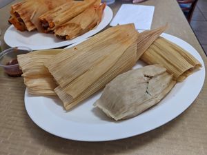 Vegan vegetable tamales at Cruz Tacos in Murrieta