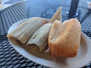 Vegan tamales at Cruz Tacos in Murrieta