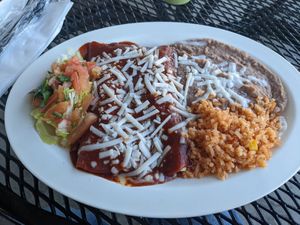 Vegan enchiladas at Cruz Tacos in Murrieta