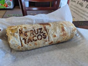 Vegan burrito at Cruz Tacos in Murrieta