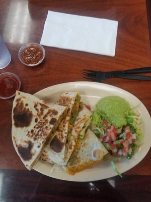 Vegan quesadilla at Cruz Tacos in Murrieta
