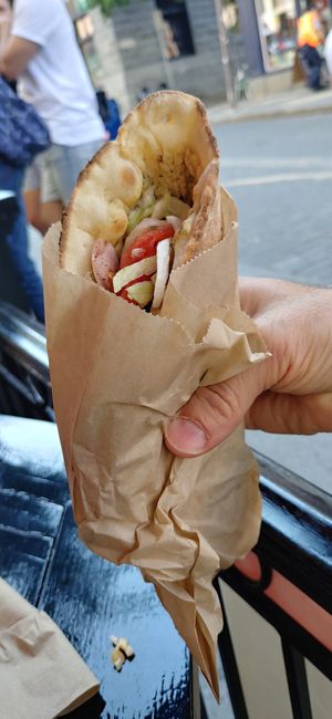 Un bon gros wrap/pita! at La Galette Libanaise in Quebec