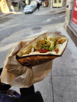 Falafel pita at La Galette Libanaise in Quebec