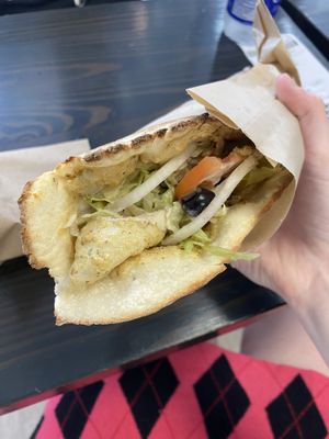 Falafel wrap with veggies  at La Galette Libanaise in Quebec