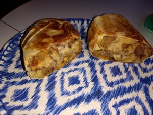 Maple Sausage Burrito at Rose Gold Coffee Company in Kalamazoo