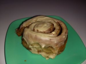 Cinnamon Roll at Rose Gold Coffee Company in Kalamazoo