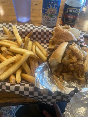 Awful picture, fantastic hot dog  at Biker Jim's Gourmet Dogs in Denver