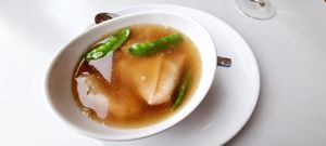 Wantan Suppe mit Shrimpfüllung at Vegefarm in Bremen