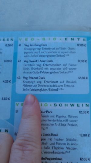 Karte at Vegefarm in Bremen