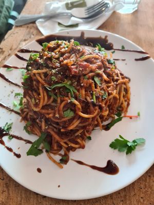 Spaghetti at Vegefarm in Bremen