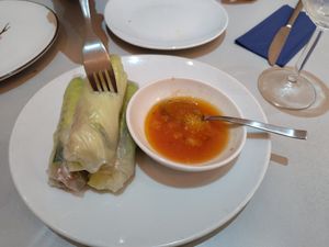 Vorspeise Sommerrollen at Vegefarm in Bremen