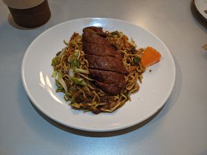 Nudeln mit "Ente" :) at Vegefarm in Bremen