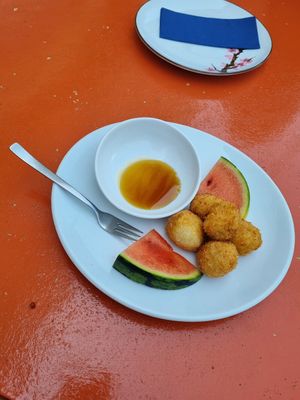 Himmlische gebackene Bananen! at Vegefarm in Bremen