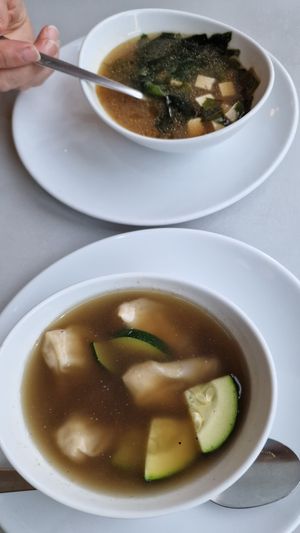 Miso and Wan Tan Suppe at Vegefarm in Bremen