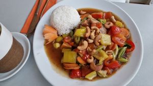 Hot Bean Steak at Vegefarm in Bremen