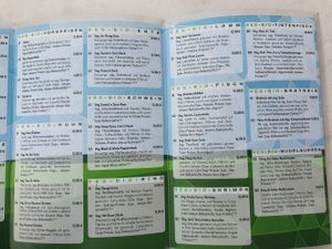 Menu at Vegefarm in Bremen