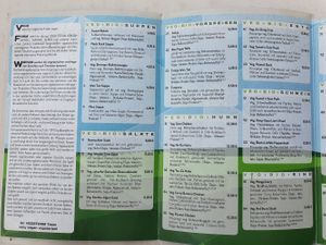 Menu at Vegefarm in Bremen