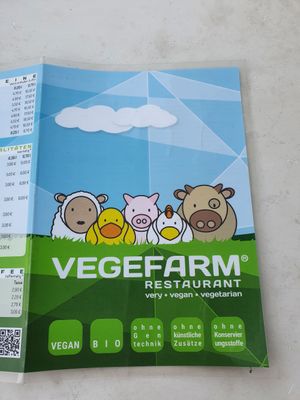 Menu at Vegefarm in Bremen