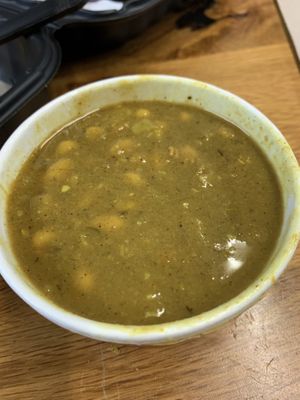 White bean soup   at Willowbeez Soulveg in Columbus