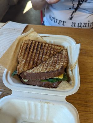 Brunch sandwich at Willowbeez Soulveg in Columbus