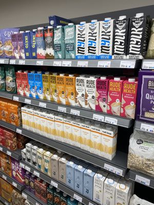 Plant milks  at Planet Organic - Islington in North London