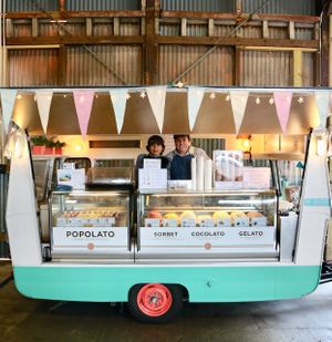 Little Vintage Gelato Caravan.
Lalele is vegetarian company with 2/3 of the products being vegan.
 at Lalele Organic Gelato in Hobsonville
