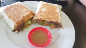 Toasted burrito at Tio Rico in Launceston