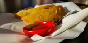 Vegan empanadas at Tio Rico in Launceston