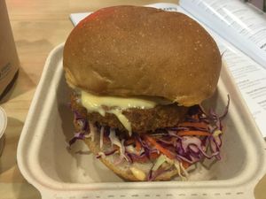 Fried Chicken burger, my fave at Wise Boys Burgers in Auckland
