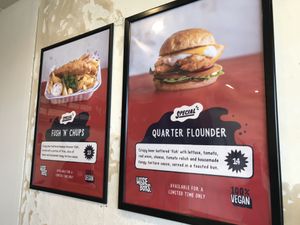 Part of the menu  at Wise Boys Burgers in Auckland