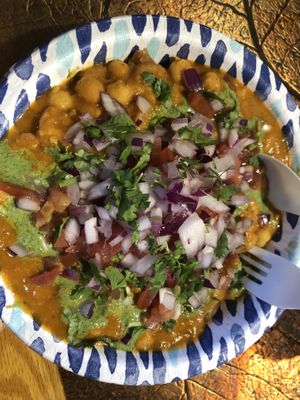 Samosa chat  at Mylapore in Folsom