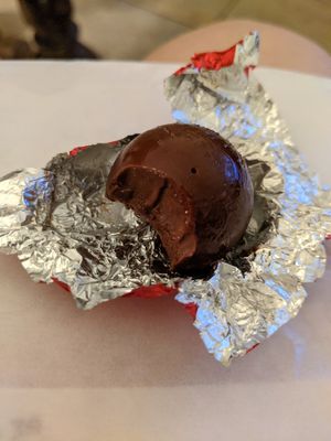 carruba and peperoncino / carob and pepper at Out of the Box in Milan