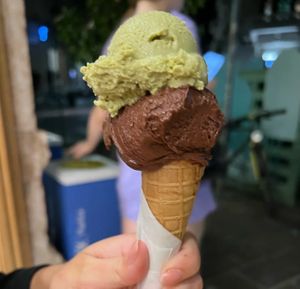 Dark chocolate and pistachio  at Out of the Box in Milan