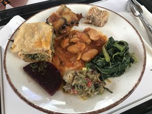 A small selection from the vegan buffett. at Praso in Crete