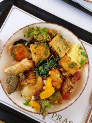 Incredible buffet of Greek specialities  at Praso in Crete